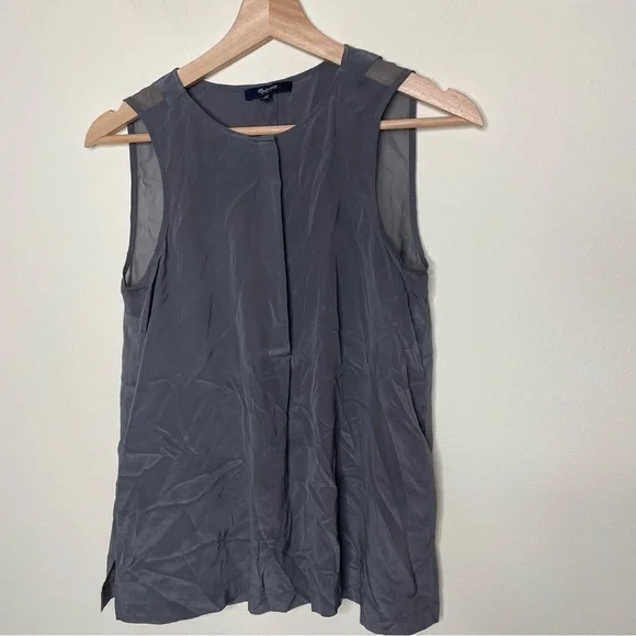 Madewell Composition Silk Tank charcoal xs - Picture 2 of 6